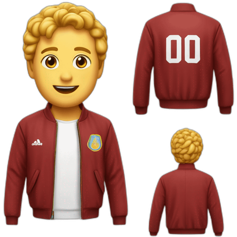 Pape de rome avec blouson de l’OM emoji