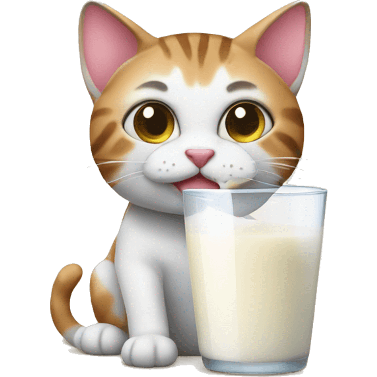 Cat prink milk emoji