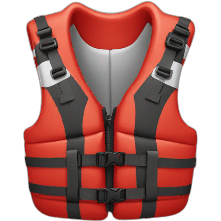 Red kayaking lifejacket emoji