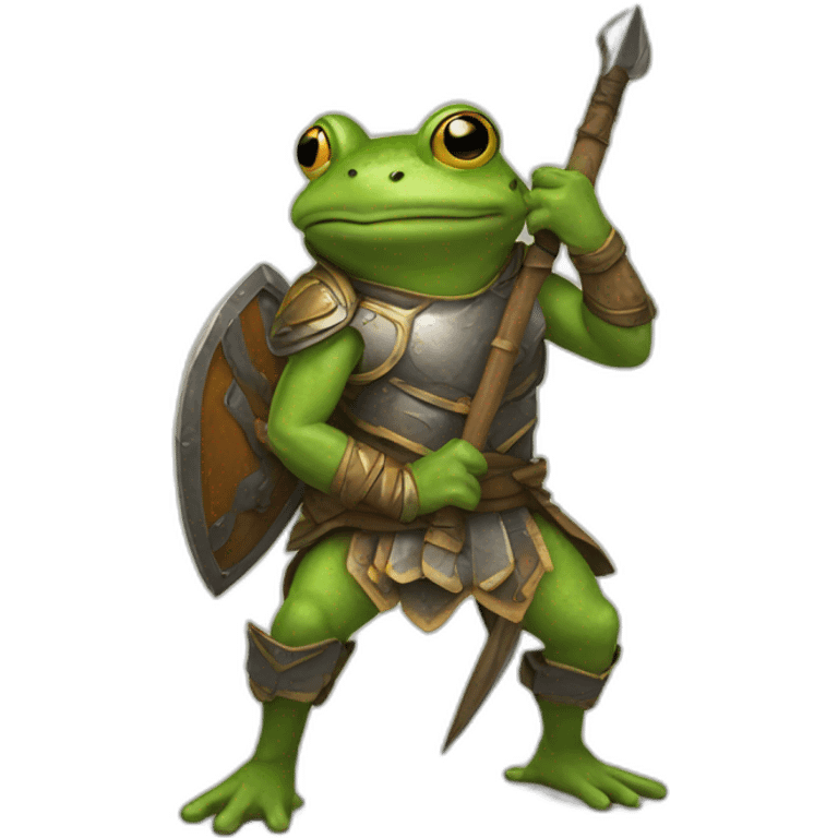 warrior frog emoji