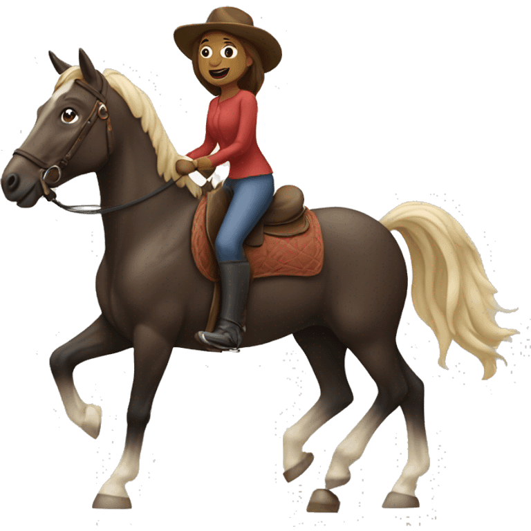 woman riding horse emoji