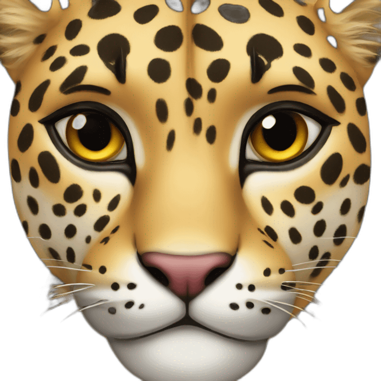 Double face leopard emoji