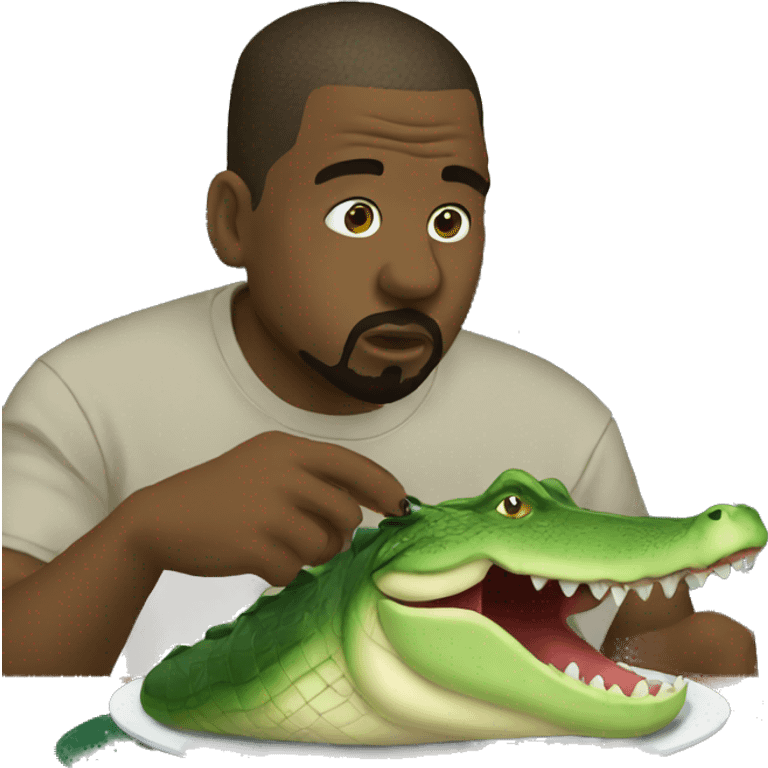 kanye eating alligator emoji