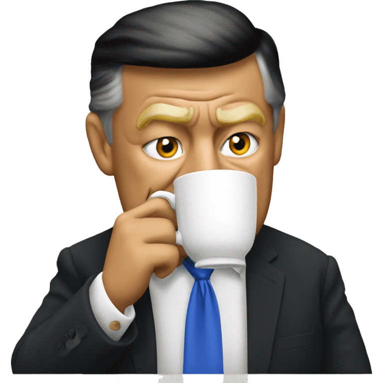 Trump is drinking tea emoji