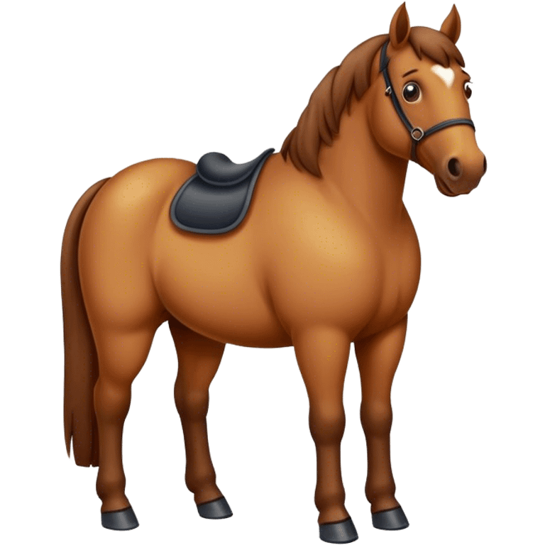 Very fat horse emoji