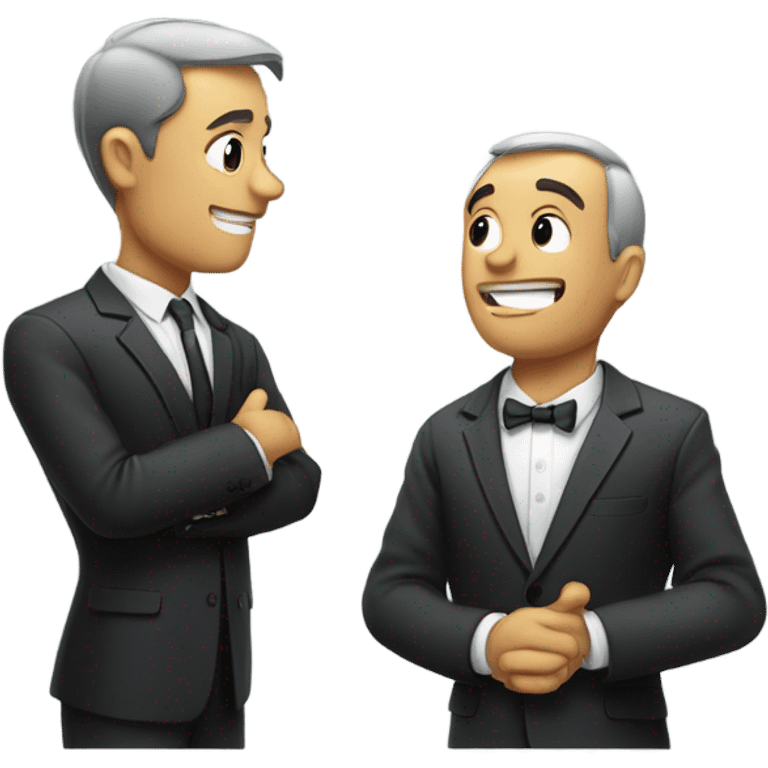 two businessmen talking emoji