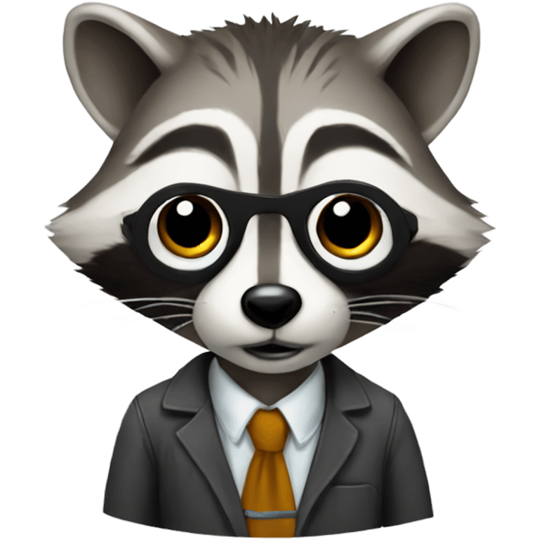 raccoon mathematician emoji