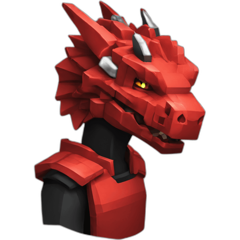 Minecraft head Red dragon cyberpunk people emoji