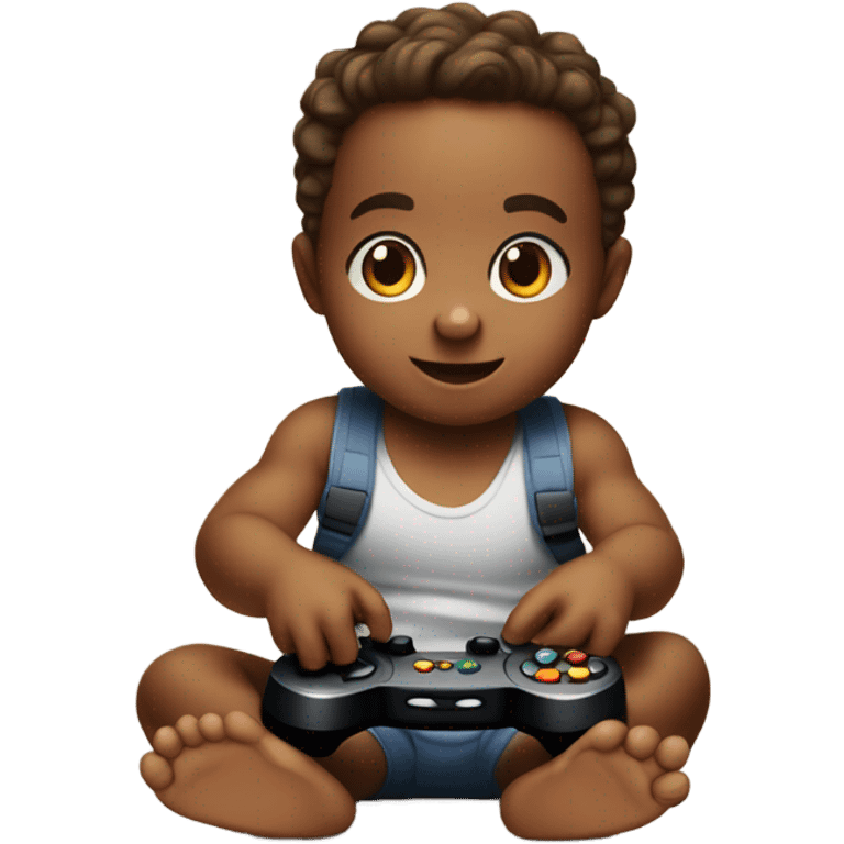 Baby playing video game  emoji