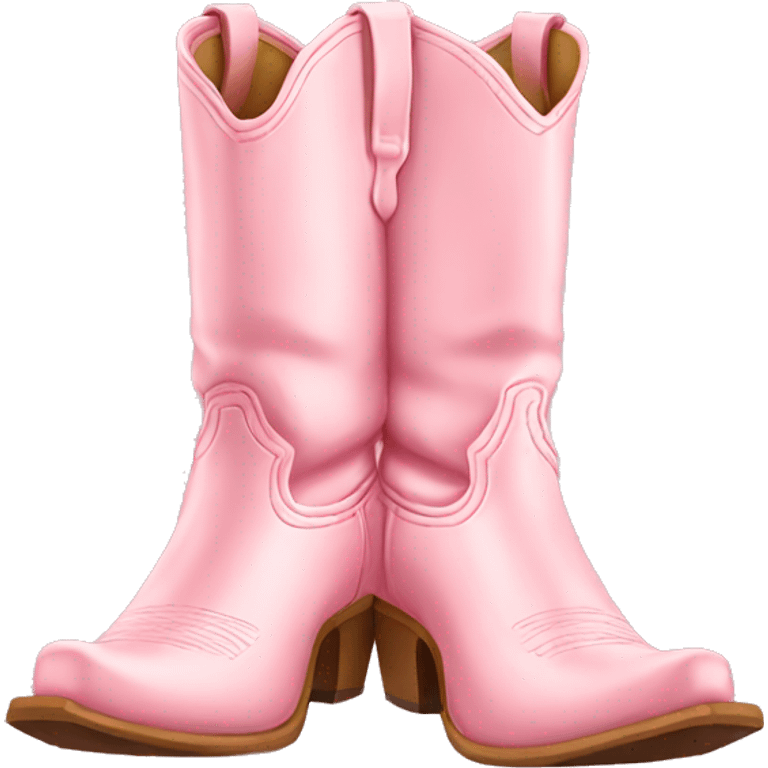 Light pink cowboy boots  emoji