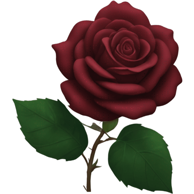 Dark red rose emoji