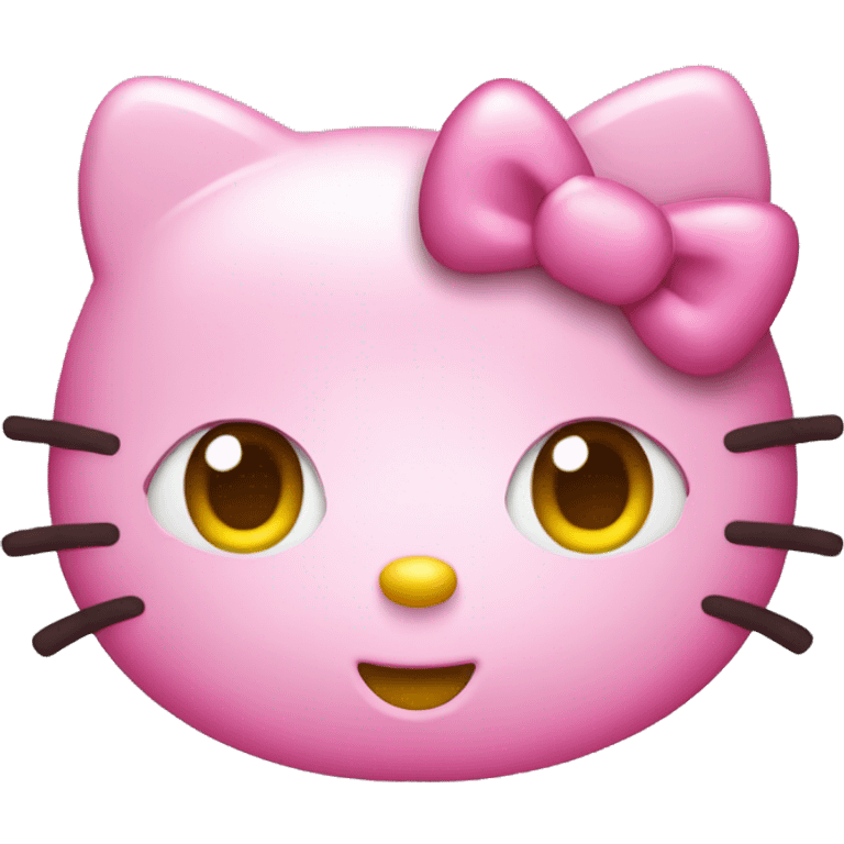 Pink hello kitty face  emoji