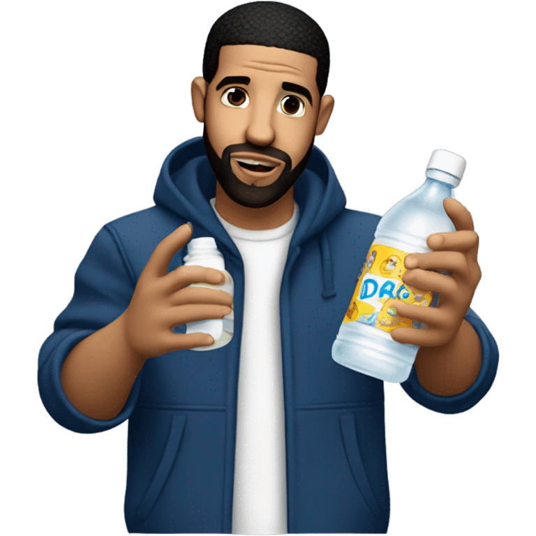 Drake the rapper holding baby oil  emoji