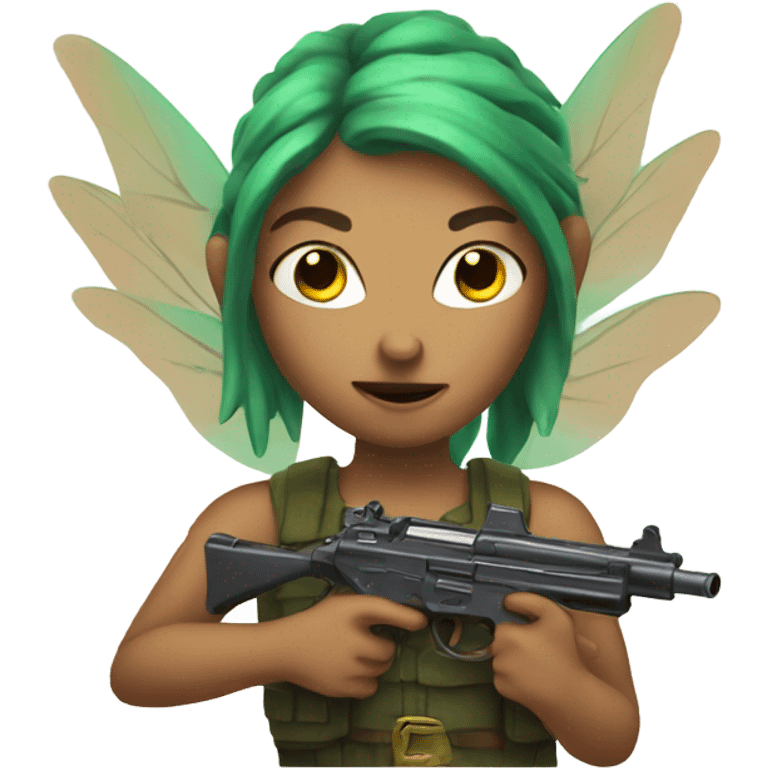 fairy with a gun emoji