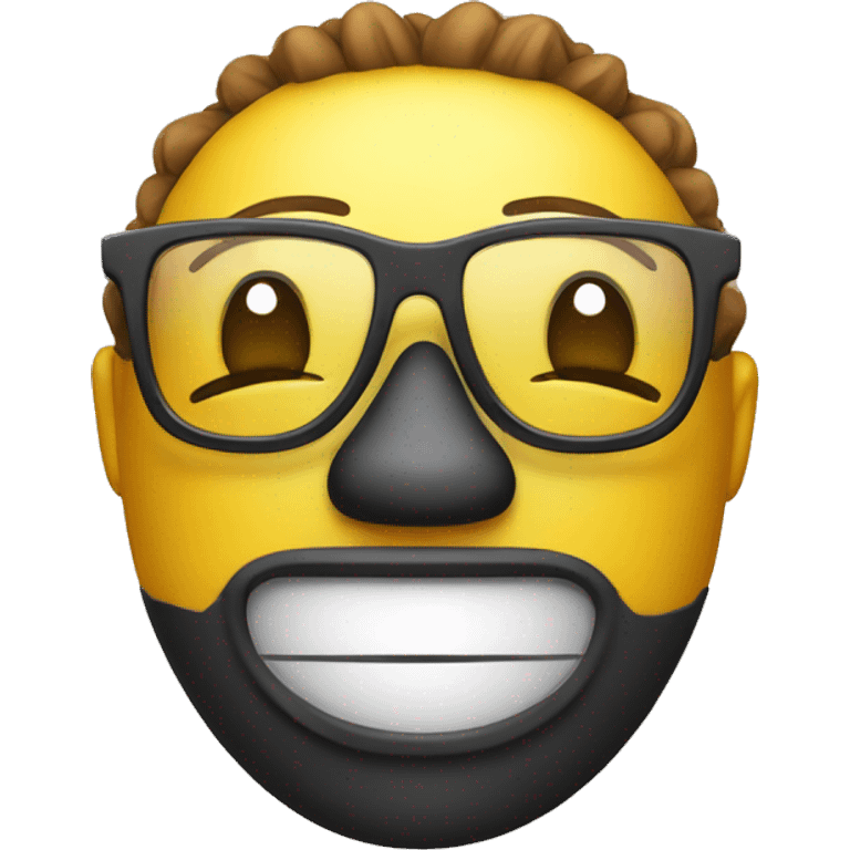 Smiley with fun mask nos and glasse emoji