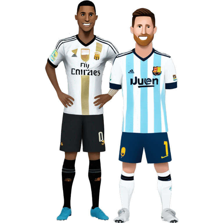 ronaldo with messi emoji