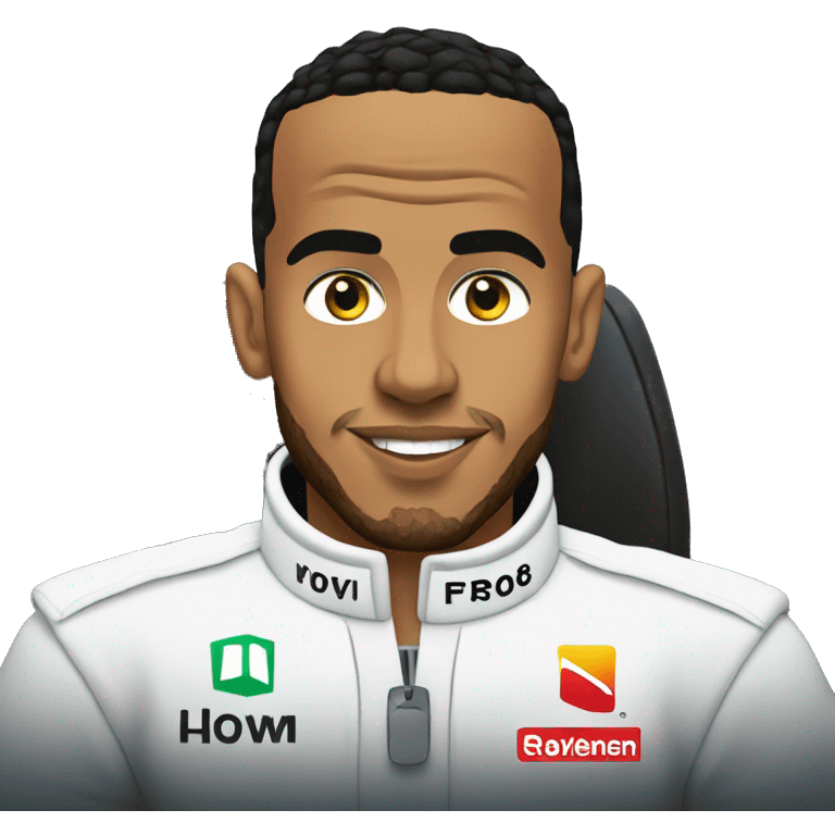 Lewis hamilton in a car emoji