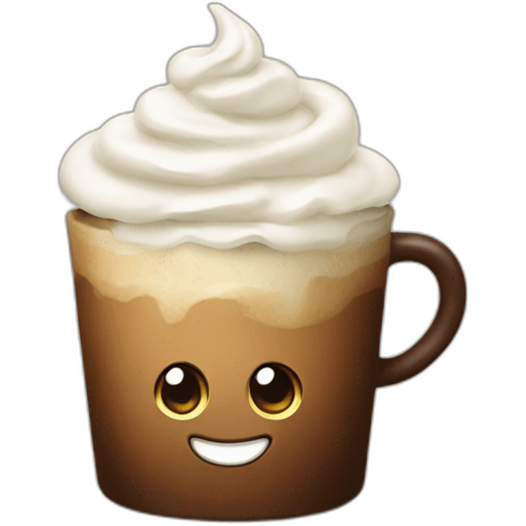 Coffee with whipped cream  emoji