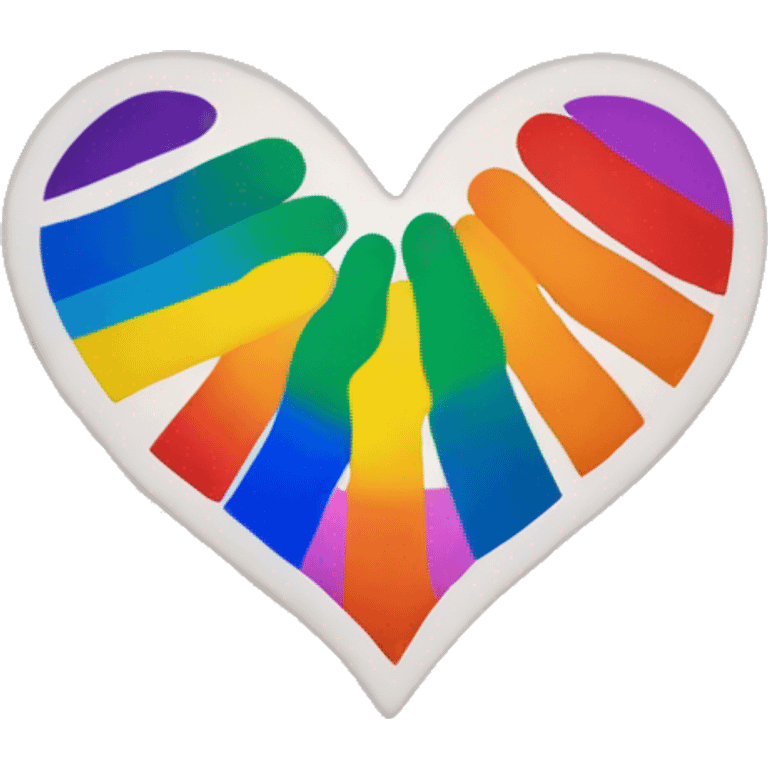 Pride flags heart hands emoji