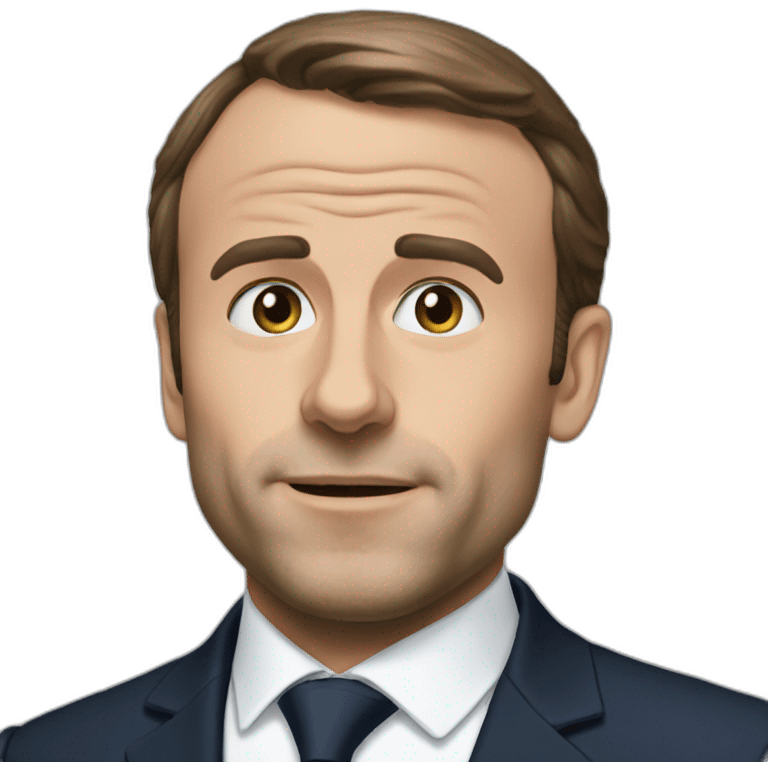 Macron sec emoji