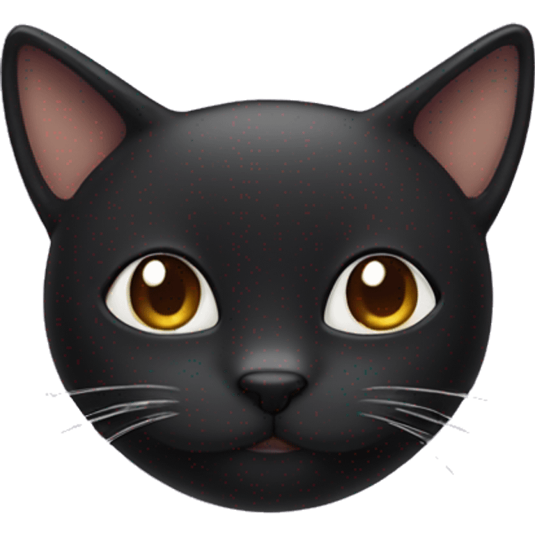 Black cat with white mouchtache emoji