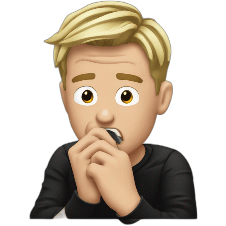 Eddie Howe biting nails emoji