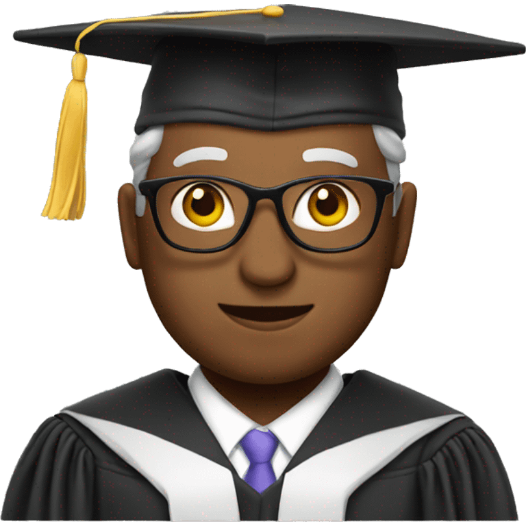 white professor with graduation cap emoji