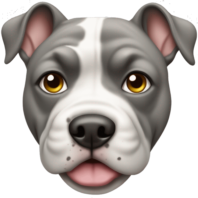 Grey and white American Bull dog emoji