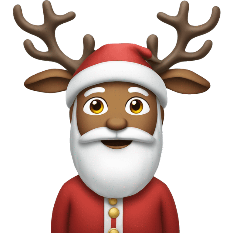 santa and his reindeer  emoji