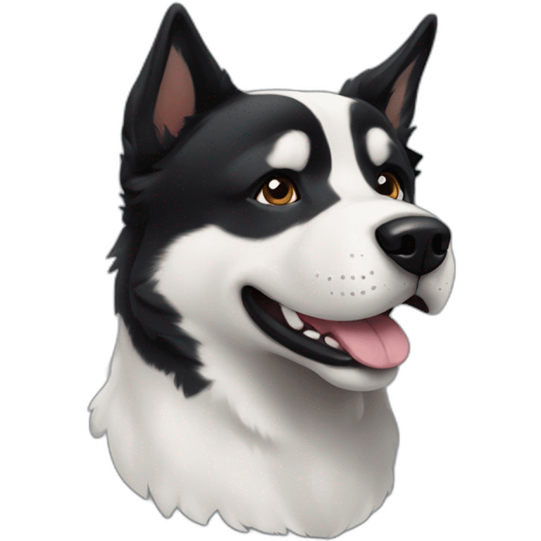 husky-black-lab-mix-dog emoji