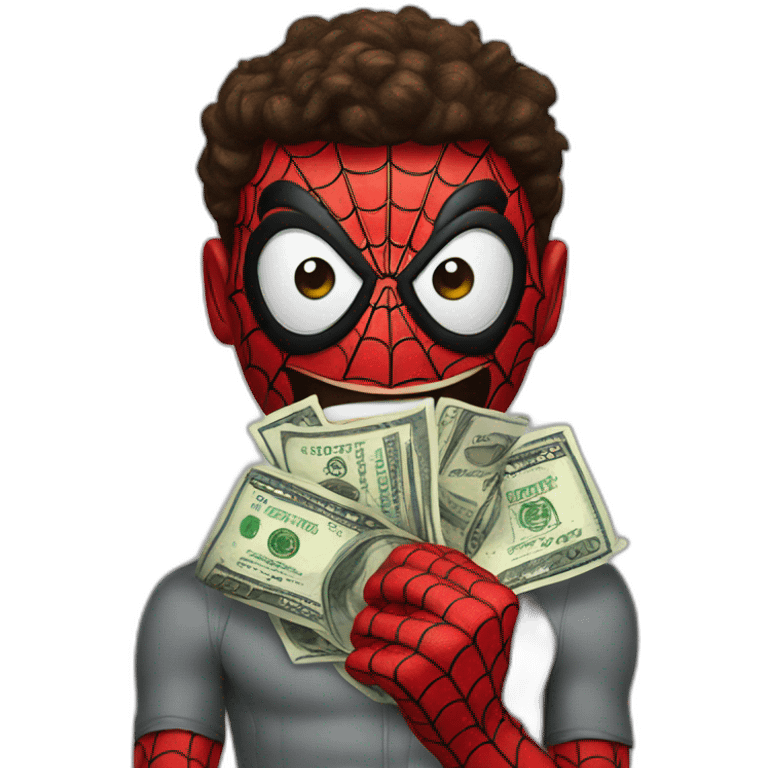 Spiderman money emoji