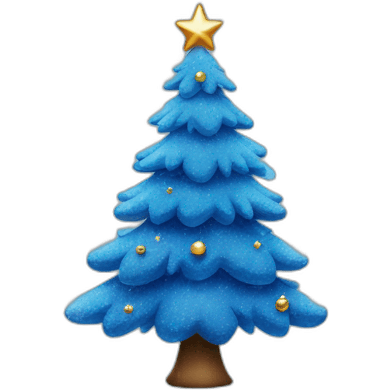 blue Xmas trees with blue gifts  emoji