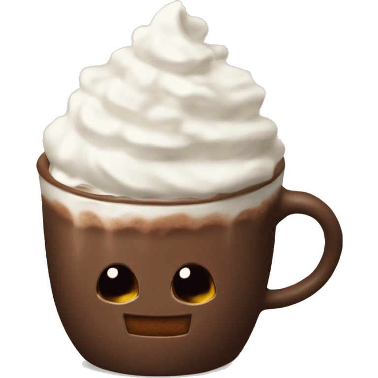 hot chocolate with whipped cream emoji