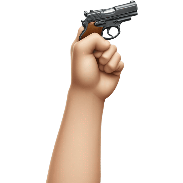 gun balancing on middle finger emoji