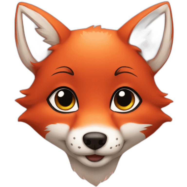 red chibi fox emoji