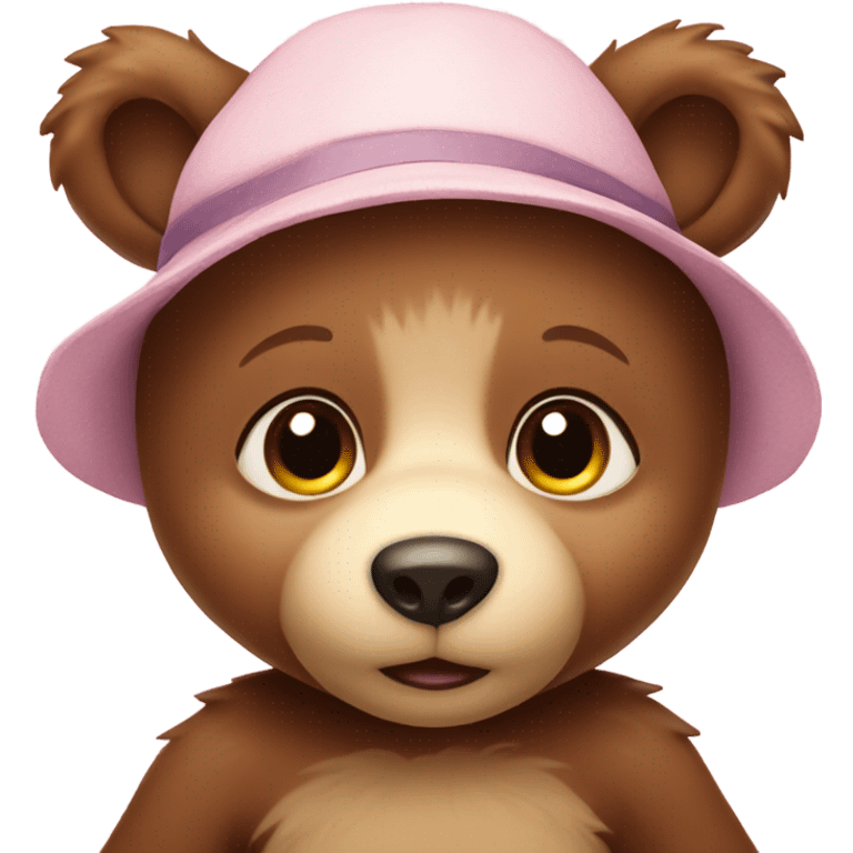 Baby bear wearing a hat emoji