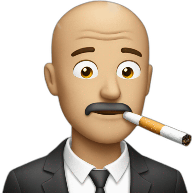 Men smoking  cigarette emoji