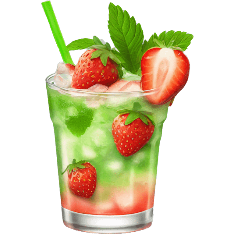 strawberry mojito emoji