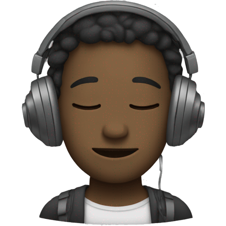 sleeping with headphones emoji