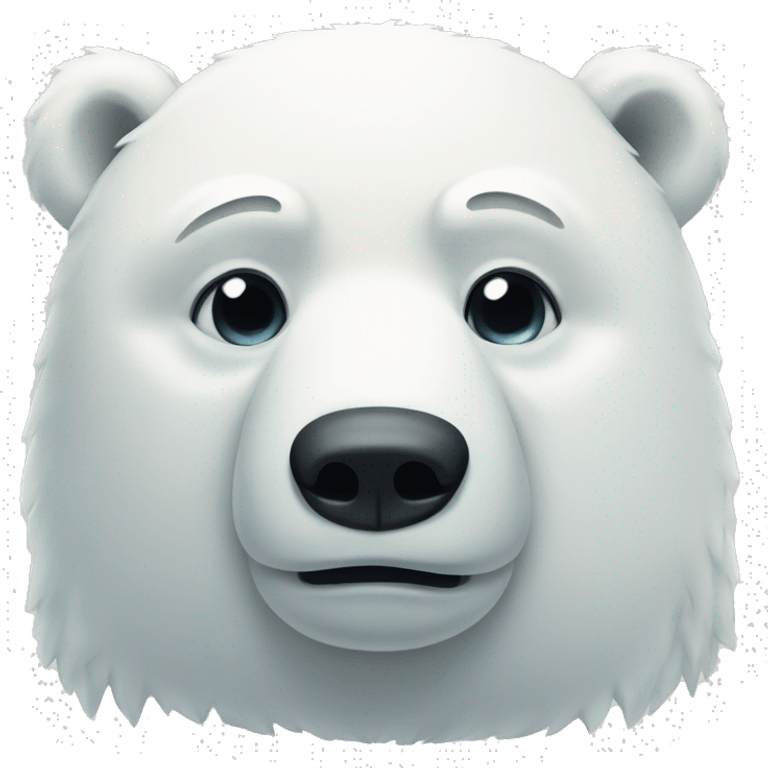 depressed and sad polar bear emoji