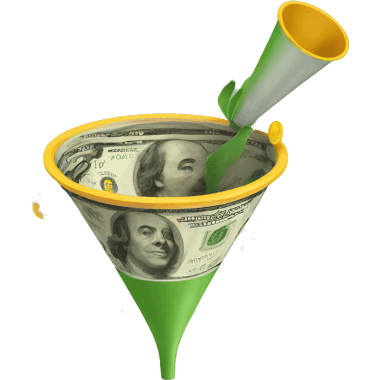 Cash funnel with euro emoji