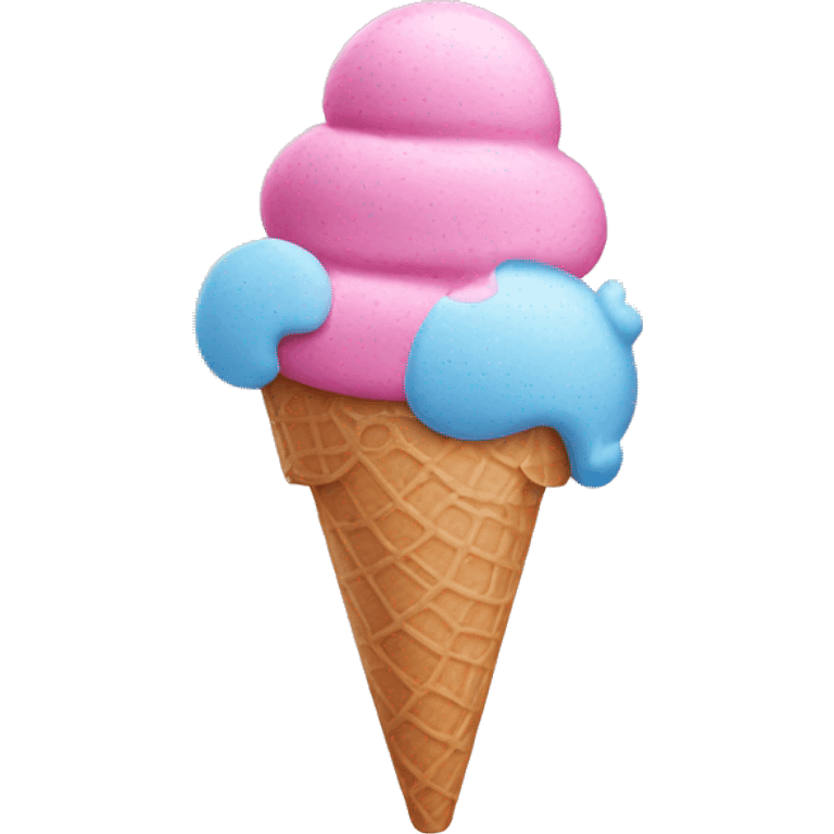 pink and blue ice cream emoji