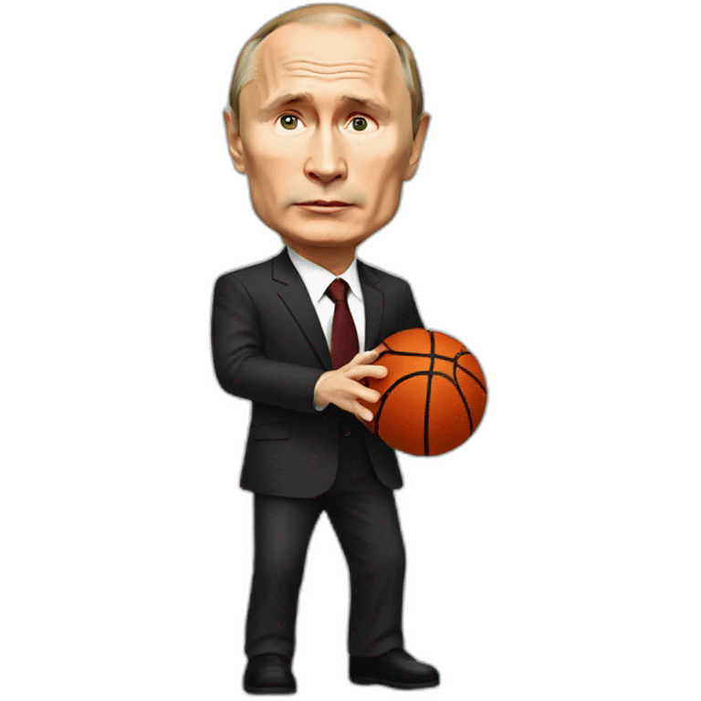 vladimir putin shooting a basketball emoji