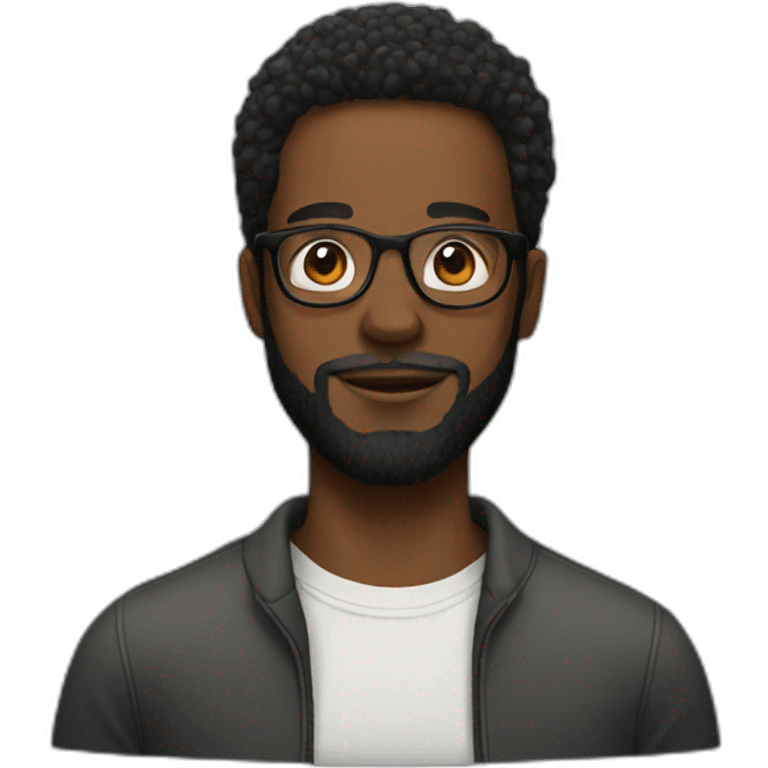 young black man with glasses and long beard emoji