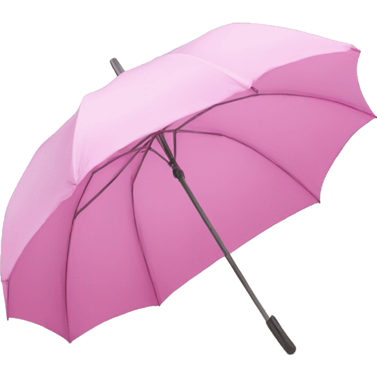 Pink umbrella on the beach emoji