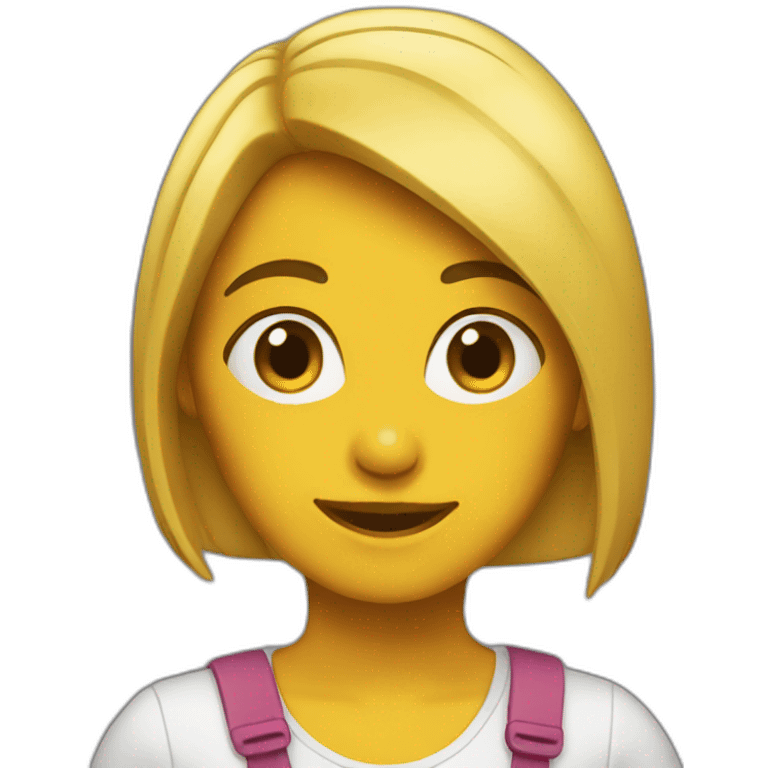 Chica saludando emoji