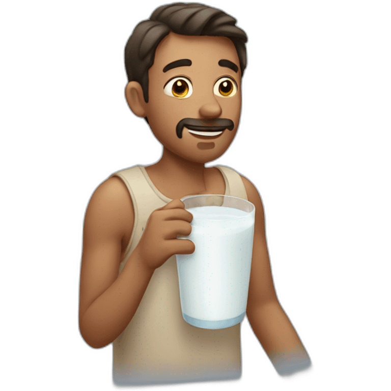 man drinking milk emoji