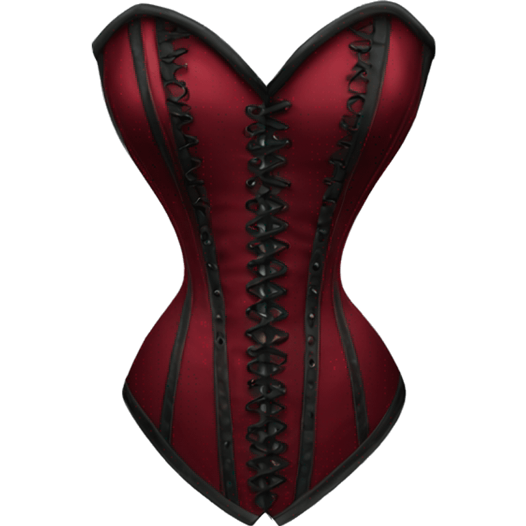 Dark red corset emoji