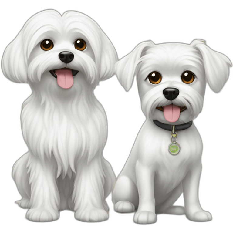 Maltese dog and york emoji