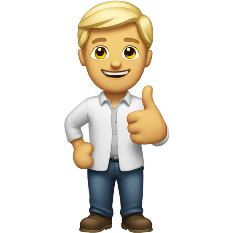 White man giving thumbs up  emoji